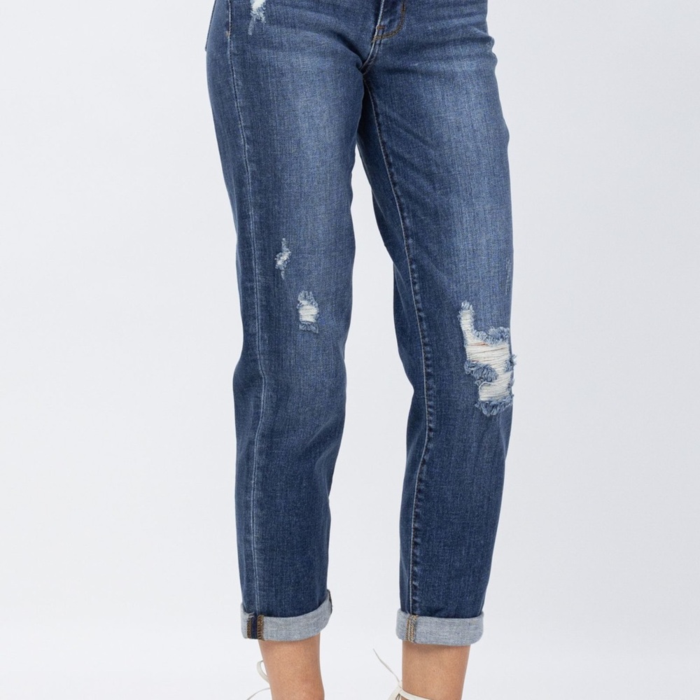 Judy Blue Distressed Blue Jeans - Picture 3 of 3